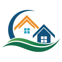 Collection of real estate and home building icons for branding