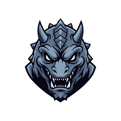 Obraz premium Powerful Dragon Head Illustration