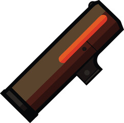 Detailed illustration of a glock 47 firearm magazine