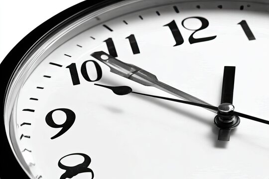 Close-up of a clock face showing a specific time