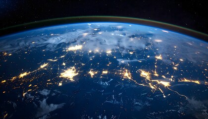 Earth lights from space perspective