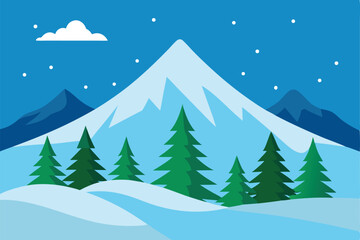 snowy mountain background with christmas trees du (1).eps