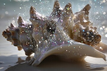 Enchanted Seashell on the Beach