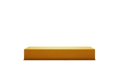Empty Gold Display Platform for Products.