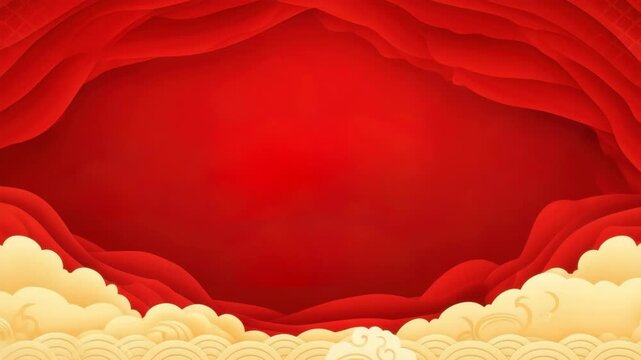 Chinese style auspicious clouds stage background