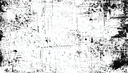 Abstract black and white grunge texture with scratched surface. Grunge distressed texture. Monochrome grunge texture.