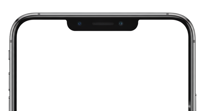 Modern Smartphone with Sleek Design and Dual Cameras.