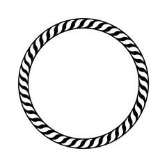 Circular frame design with a nautical rope border.