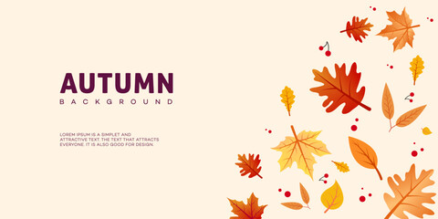 Autumn Leaves Background Minimalist Vector Design for Branding