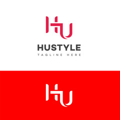 HU, UH, U, H, Letter H, Letter U Lettermark Logo  Modern Green Branding for Business