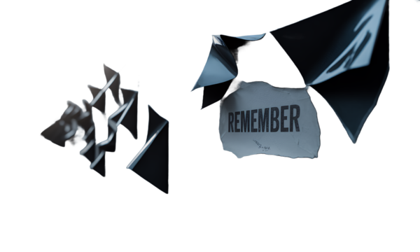 Torn Poster with the Word Remember. - Powered by Adobe