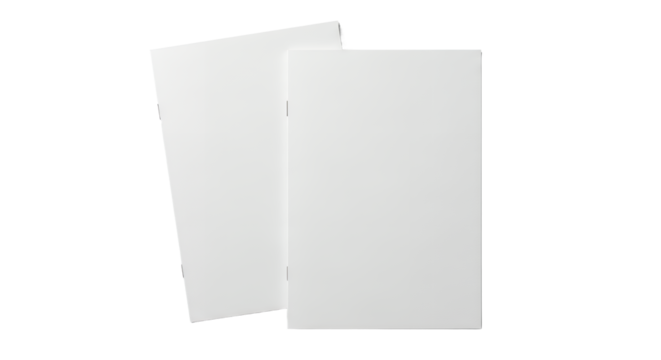Two Blank White Panels for Display or Partition.