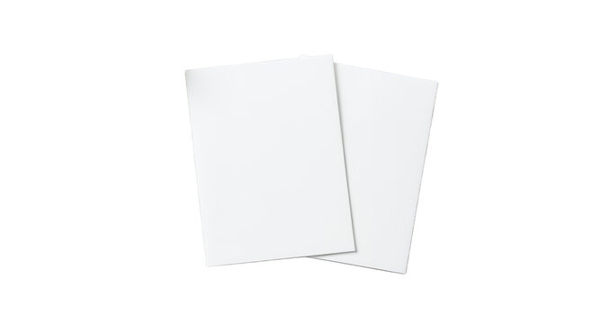 Two Blank White Sheets of Paper Layered.