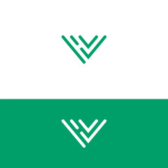 HV, VH, H, V, Letter H, Letter V Lettermark Logo  Modern Green Branding for Business