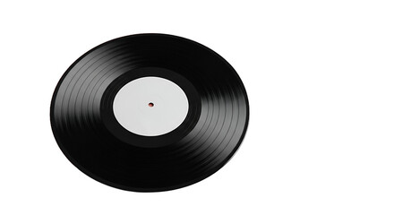 Obraz premium Vintage Black Vinyl Record with White Label 1.