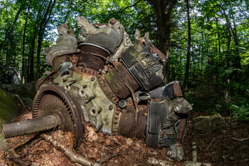 B-18 engine from a 1942 plane crash.
-White Mountains, New Hampshire 