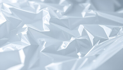 Abstract White Crumpled Texture: An elegant and artistic close-up of softly lit, crumpled white material, capturing its intricate folds and textures.
