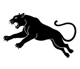 Leaping Tiger Silhouette