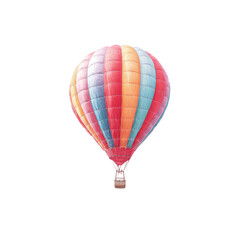 Obraz premium Colorful hot air balloon against black background