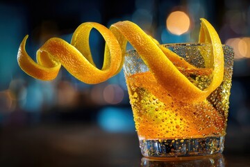 Orange Cocktail with Zesty Garnish