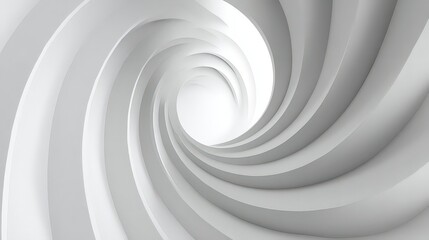 Obraz premium Abstract 3D White Spiral Background Design