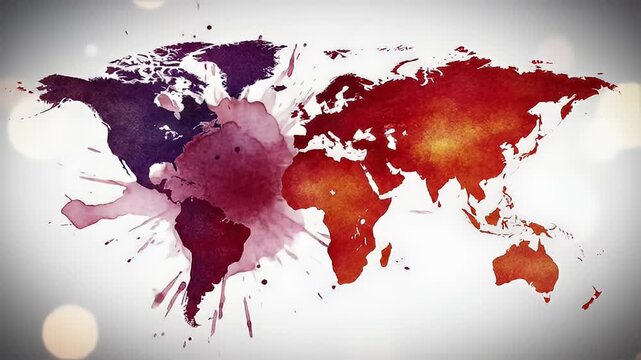 Stylized world map illustration