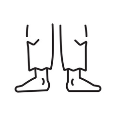 Single icon of swollen legs, commonly used in medical, therapy, or recovery content. Editable stroke vector illustration.
