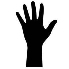 Obraz premium Hand portrait silhouette