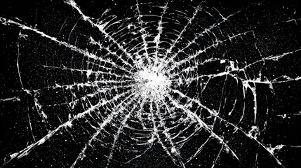 Obraz premium Abstract Cracked Screen Effect On Black Background