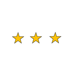 Obraz premium Three Stars Icon