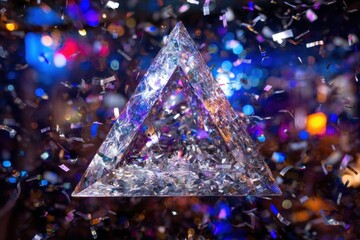 Festive Pyramid with Sparkling Confetti