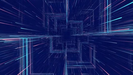 Dynamic material for light tunnel with sense of technology