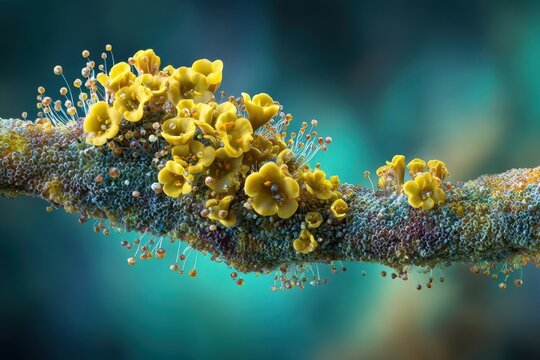 Intricate Microscopic Floral Structure
