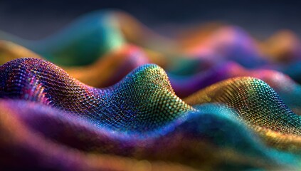 Abstract colorful textured waves