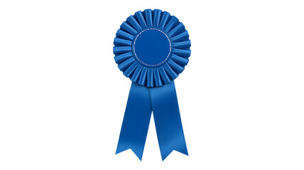 Celebrate achievements with this vibrant blue rosette ribbon award graphic