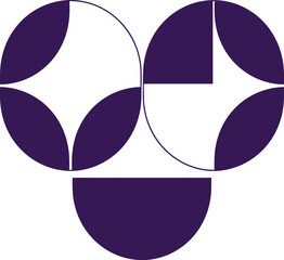 Abstract Geometric Composition., Bauhaus Style Minimalist Logo.

