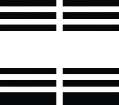 Equal Sign or Horizontal Lines Icon., Minimalist Parallel Line Symbol.