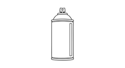 Spray Paint Can Line Art Illustration, Tool for Creativity and Artistic Expression Canvas  Aerosol  Application of Various Surface  Coloring  Fine