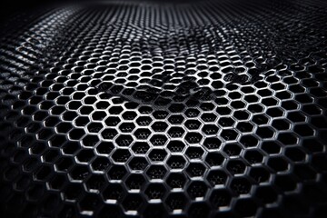 Abstract Hexagonal Metal Grid Texture