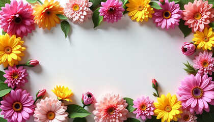 Colorful floral arrangement with pink and yellow flowers

