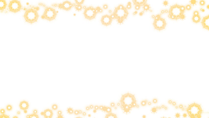 Orange sparkling star frame border with transparent background