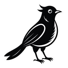 Solid color Veery animal vector design