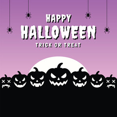 Vector Happy Halloween Day Design Template