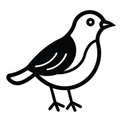 Solid color Warbler animal vector design