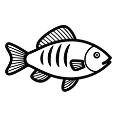 Solid color Uaru Cichlid animal vector design