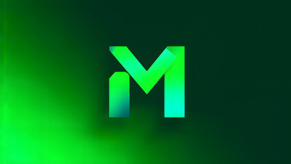 Green Gradient Letter M Logo Design