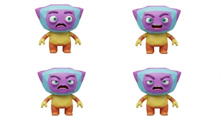 Cartoon character expressions