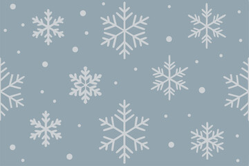 seamless snow pattern background with various siz (1).eps
