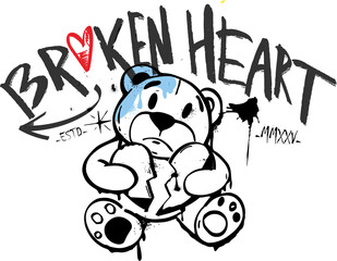 broken heart vector design