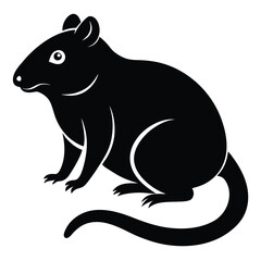 Solid color Vole animal vector design